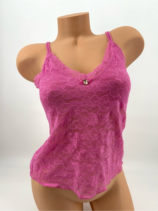 Victoria's Secret Other - Victoria’s Secret Angels Vtg Y2K Mesh Lace Strappy Sleep Cami Tank READ